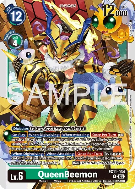 QueenBeemon &mdash; Digimon Card Game card