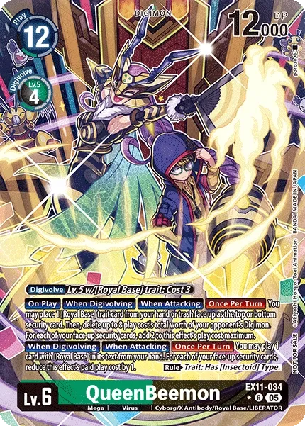 QueenBeemon &mdash; Digimon Card Game card