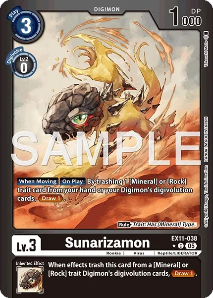 Sunarizamon &mdash; Digimon Card Game card