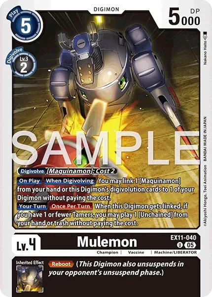 Mulemon &mdash; Digimon Card Game card
