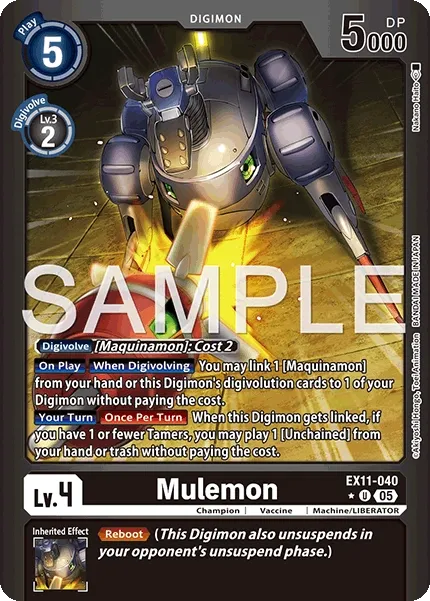 Mulemon &mdash; Digimon Card Game card