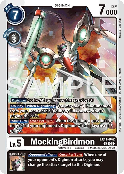 MockingBirdmon &mdash; Digimon Card Game card