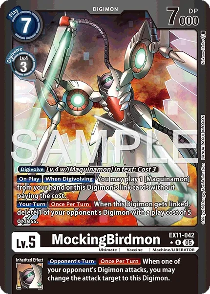 MockingBirdmon &mdash; Digimon Card Game card