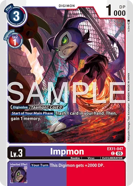 Impmon &mdash; Digimon Card Game card