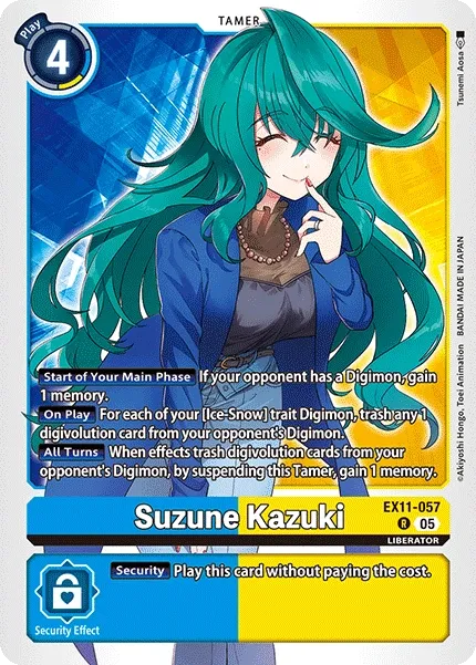 Suzune Kazuki &mdash; Digimon Card Game card