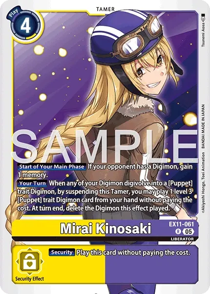 Mirai Kinosaki &mdash; Digimon Card Game card