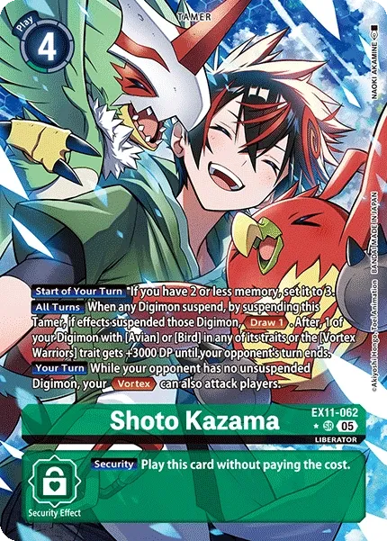 Shoto Kazama &mdash; Digimon Card Game card
