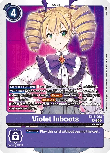 Violet Inboots &mdash; Digimon Card Game card