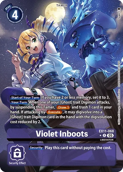 Violet Inboots &mdash; Digimon Card Game card