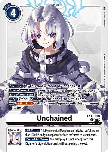 Unchained &mdash; Digimon Card Game card