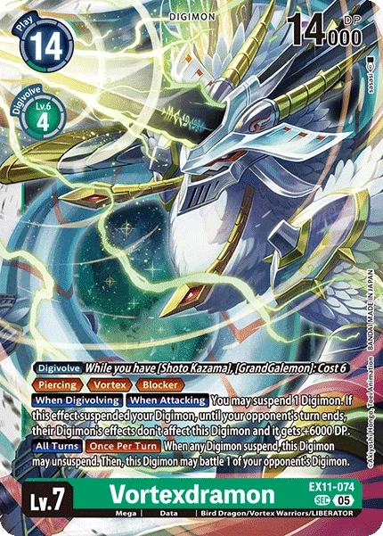 Vortexdramon &mdash; Digimon Card Game card