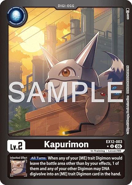Kapurimon &mdash; Digimon Card Game card