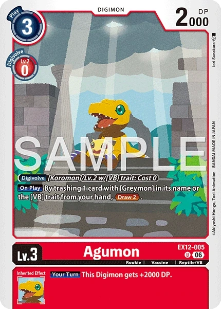 Agumon &mdash; Digimon Card Game card