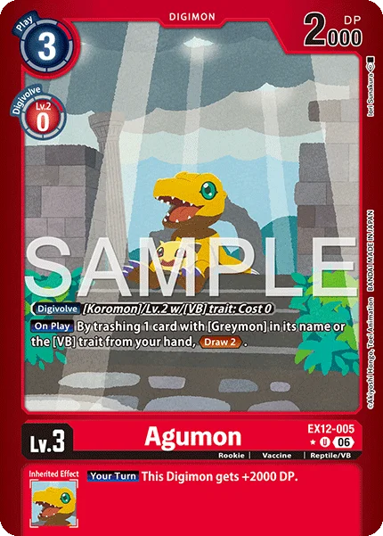 Agumon &mdash; Digimon Card Game card