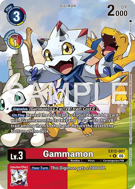 Gammamon &mdash; Digimon Card Game card