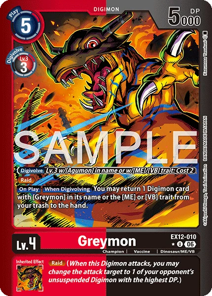 Greymon &mdash; Digimon Card Game card