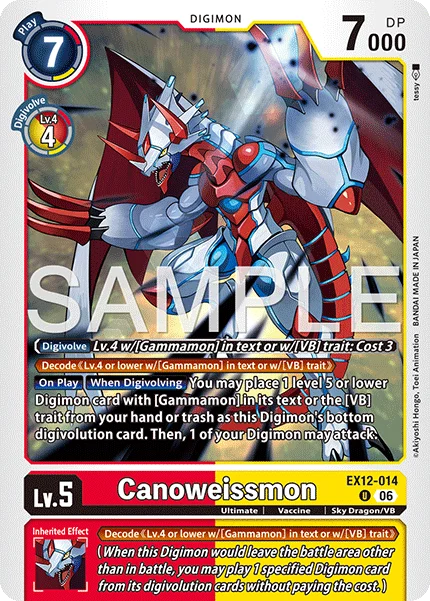 Canoweissmon &mdash; Digimon Card Game card