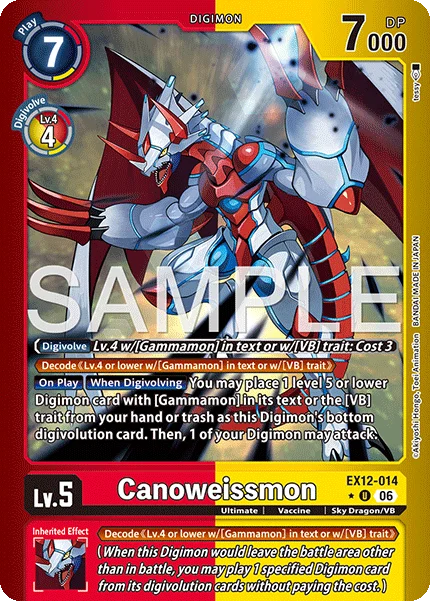 Canoweissmon &mdash; Digimon Card Game card