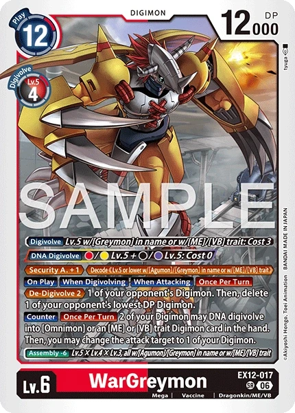 WarGreymon &mdash; Digimon Card Game card