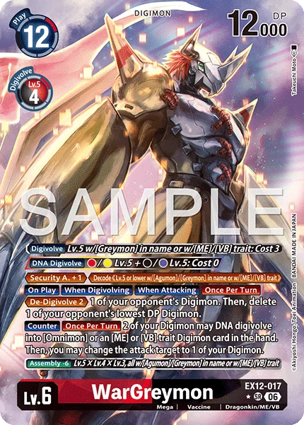 WarGreymon &mdash; Digimon Card Game card