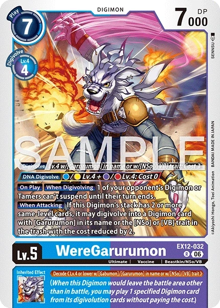 WereGarurumon &mdash; Digimon Card Game card