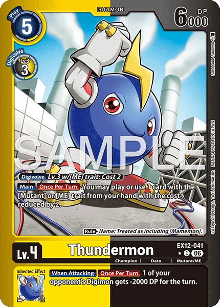 Thundermon &mdash; Digimon Card Game card