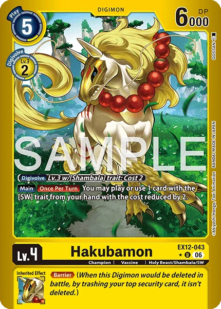 Hakubamon &mdash; Digimon Card Game card