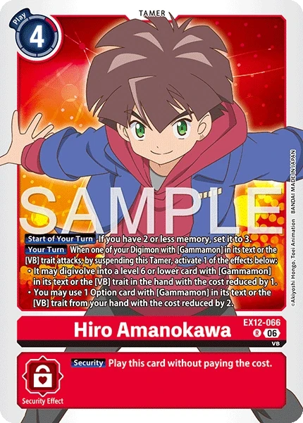 Hiro Amanokawa &mdash; Digimon Card Game card