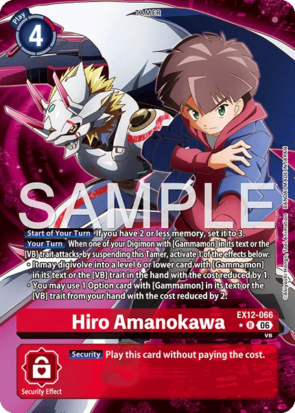 Hiro Amanokawa &mdash; Digimon Card Game card