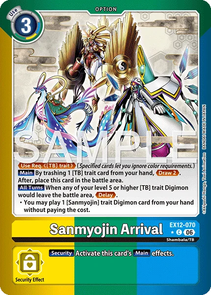 Sanmyojin Arrival &mdash; Digimon Card Game card