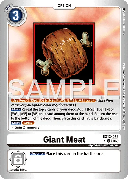 Giant Meat &mdash; Digimon Card Game card