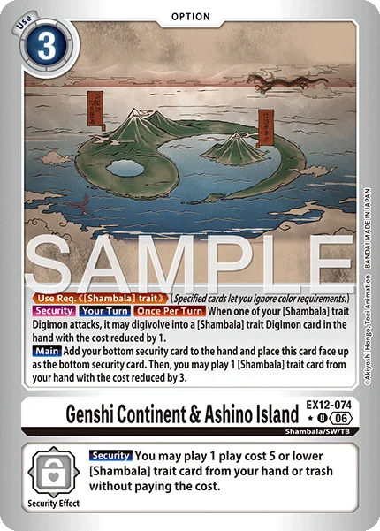 Genshi Continent & Ashino Island &mdash; Digimon Card Game card