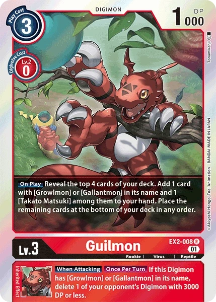 Guilmon &mdash; Digimon Card Game card