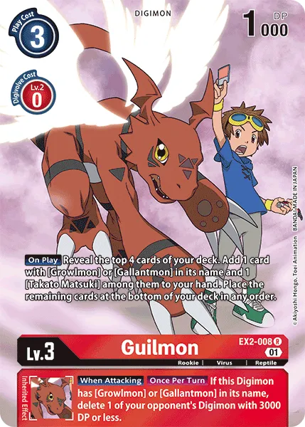Guilmon &mdash; Digimon Card Game card