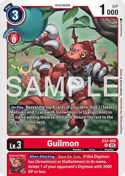 Guilmon &mdash; Digimon Card Game card
