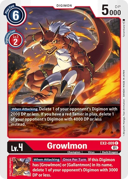 Growlmon &mdash; Digimon Card Game card