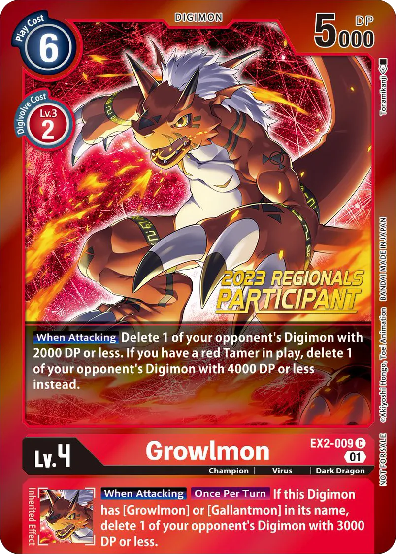 Growlmon &mdash; Digimon Card Game card