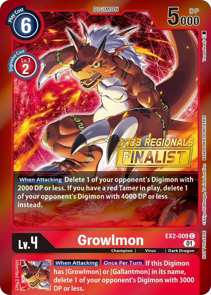 Growlmon &mdash; Digimon Card Game card