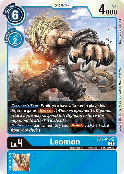 Leomon &mdash; Digimon Card Game card