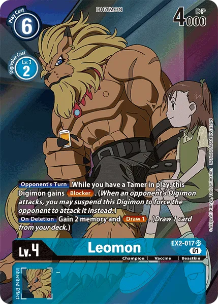 Leomon &mdash; Digimon Card Game card