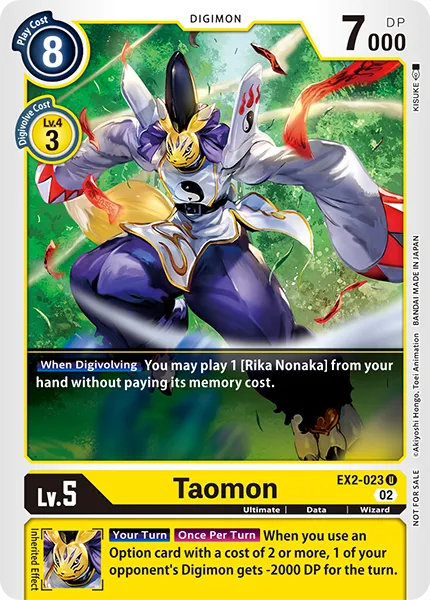 Taomon &mdash; Digimon Card Game card