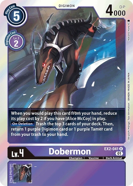 Dobermon &mdash; Digimon Card Game card