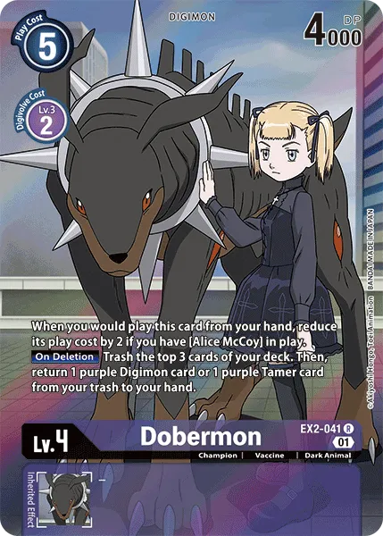 Dobermon &mdash; Digimon Card Game card