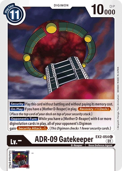 ADR-09 Gatekeeper &mdash; Digimon Card Game card