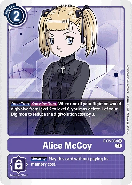 Alice McCoy &mdash; Digimon Card Game card