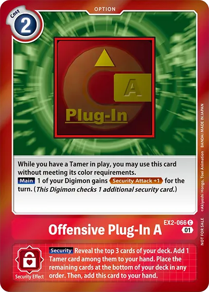 Offensive Plug-In A &mdash; Digimon Card Game card