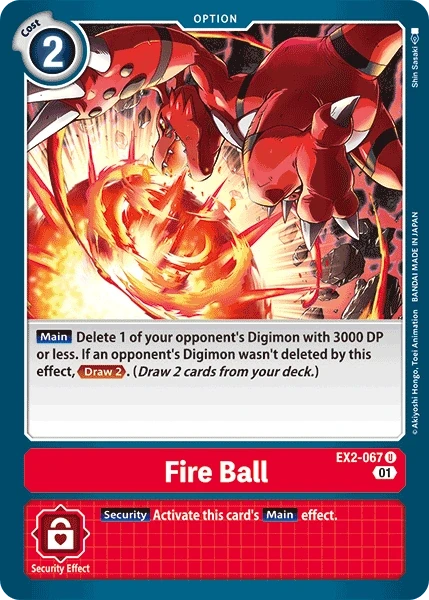 Fire Ball &mdash; Digimon Card Game card