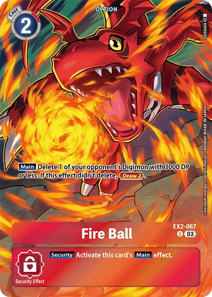 Fire Ball &mdash; Digimon Card Game card
