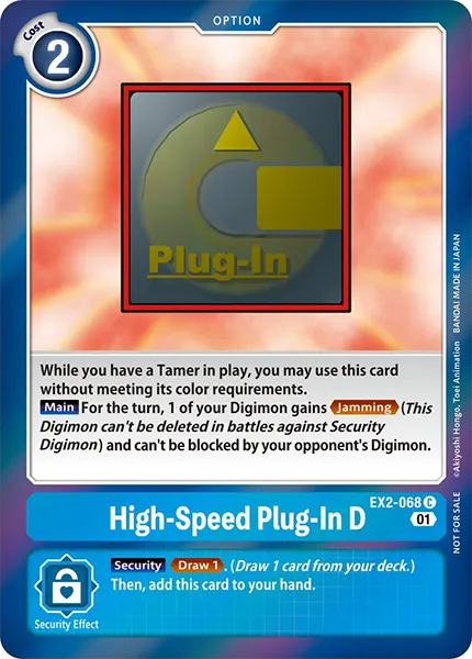 High-Speed Plug-In D &mdash; Digimon Card Game card
