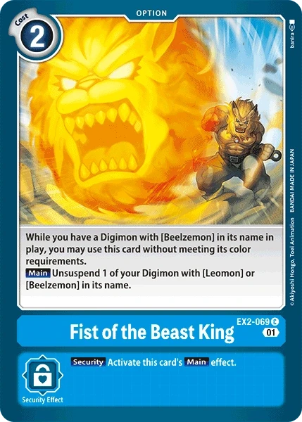 Fist of the Beast King &mdash; Digimon Card Game card